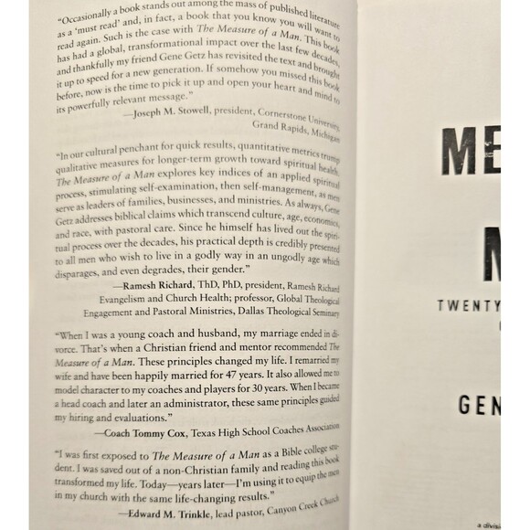 The Measure of a Man : Twenty Attributes of a Godly Man Paperback - Picture 3 of 12